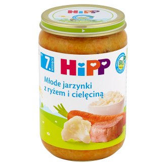 HiPP BIO Młode jarzynki z ryżem i cielęciną po 7. miesiącu 220 g