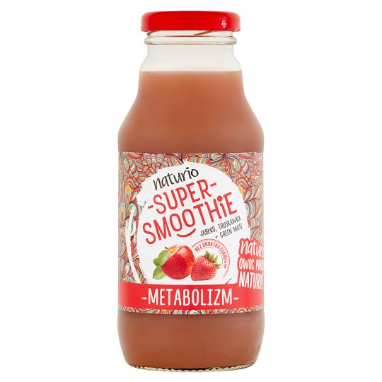 Naturio Super smoothie jabłko truskawka + green mate metabolizm 330 ml