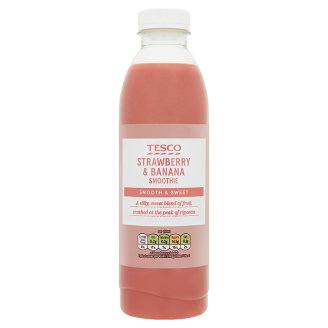 Tesco Smoothie truskawka banan 750 ml