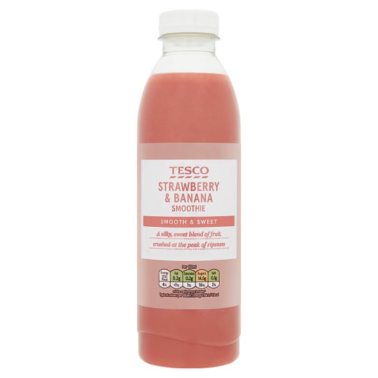 Tesco Smoothie truskawka banan 750 ml