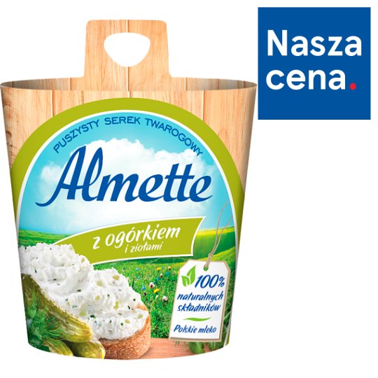 Almette z ogórkiem i ziołami Puszysty serek twarogowy 150 g