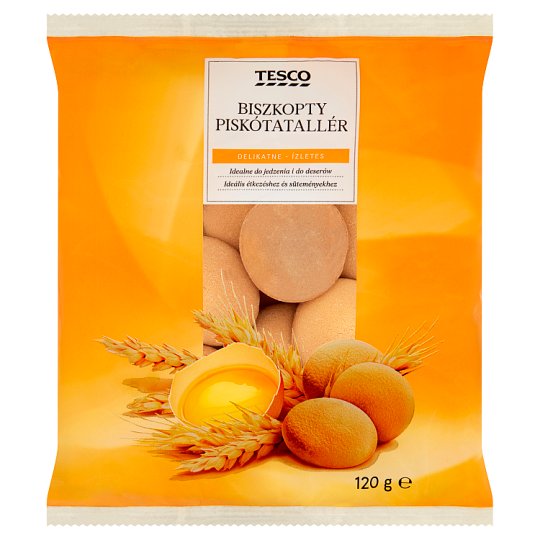 Tesco Biszkopty o smaku waniliowym 120 g