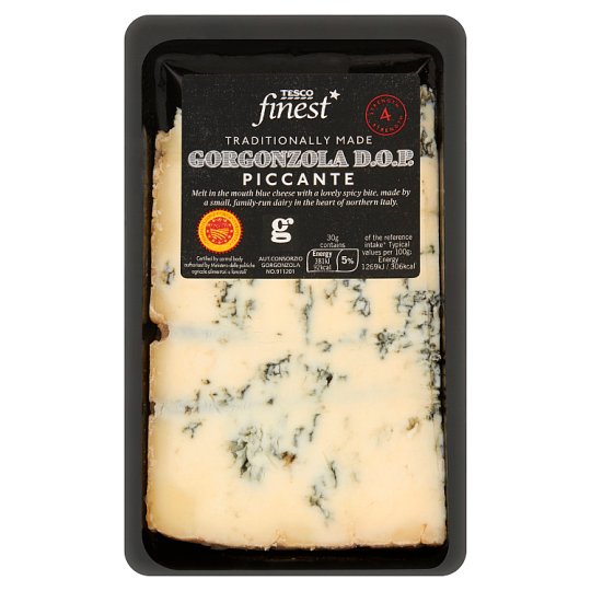 Tesco Finest Gorgonzola Pełnotłusty ser miękki 175 g
