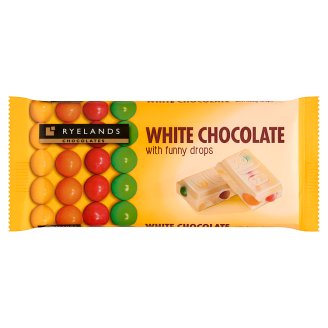 Ryelands Chocolates Biała czekolada z drażami z czekolady mlecznej 100 g