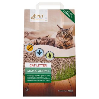 Tesco Pet Specialist Zbrylający żwirek o zapachu trawy 5 l