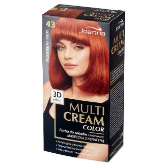 Joanna Multi Cream color Farba do włosów 43 Płomienny rudy