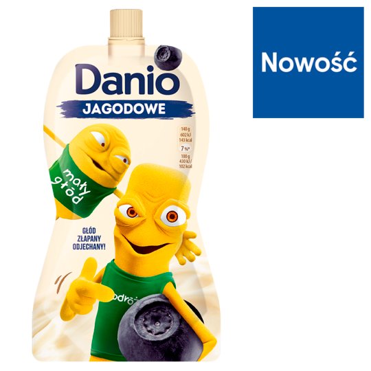Danone Danio Serek homogenizowany jagodowy 140 g