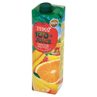 Tesco Sok pomarańczowy z mango z zagęszczonego soku 1 l