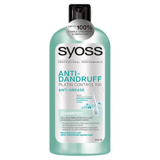 Syoss Anti-Dandruff Platin Control 100 Anti-Grease Szampon 500 ml