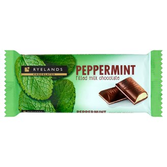 Ryelands Chocolates Czekolada mleczna z nadzieniem o smaku miętowym 100 g