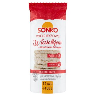 Sonko Wafle ryżowe z wiesiołkiem i siemieniem lnianym 130 g