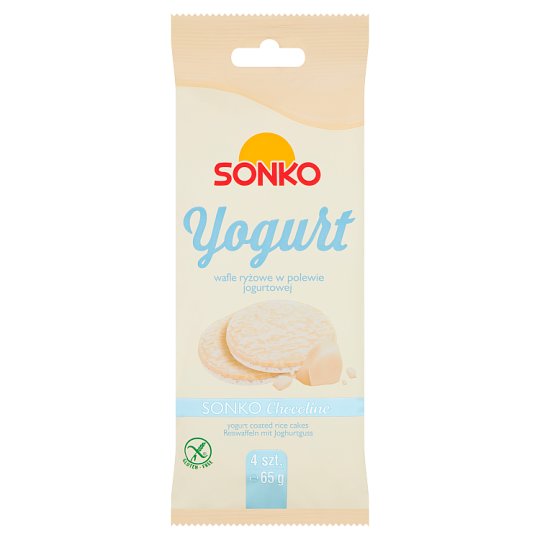 Sonko Wafle ryżowe w polewie jogurtowej 65 g