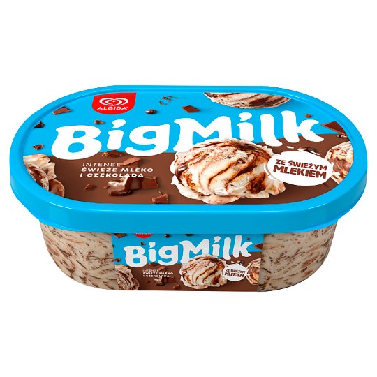 Algida Big Milk Intense Lody świeże mleko i czekolada 1000 ml