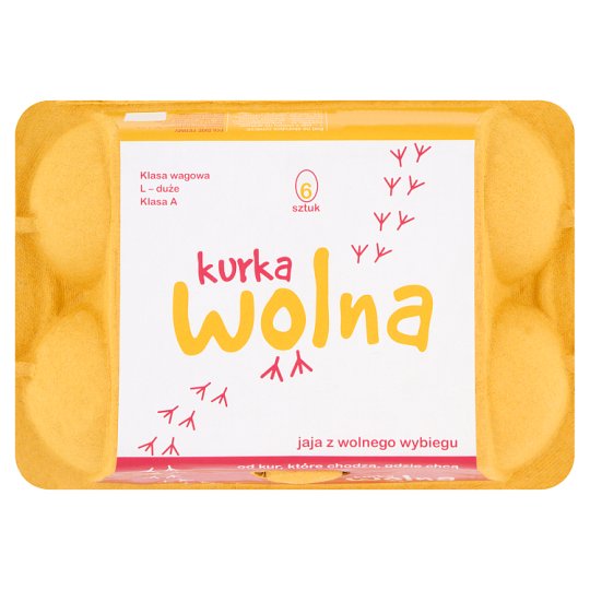 Kurka Wolna Jaja z wolnego wybiegu kl. L 6 sztuk