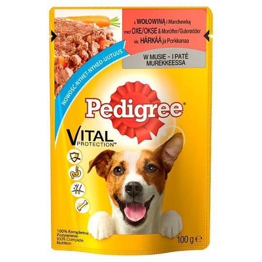 Pedigree Vital Protection Karma pełnoporcjowa z wołowiną i marchewką w musie 100 g