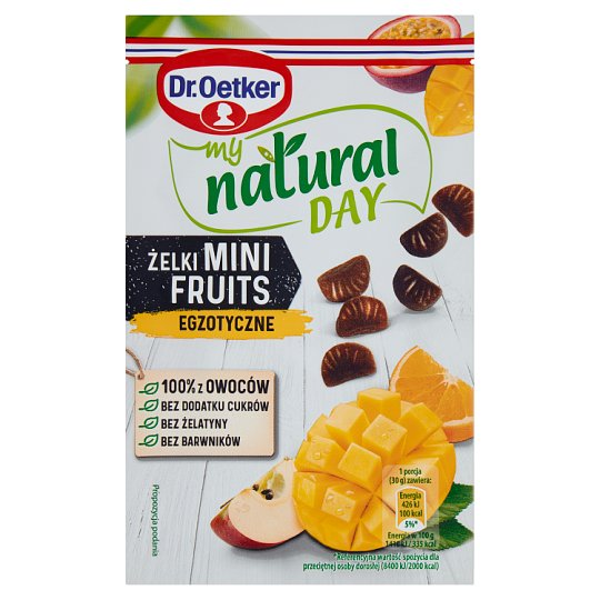 Dr. Oetker my natural day Żelki mini fruits egzotyczne 30 g