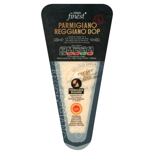 Tesco Finest Parmigiano Reggiano DOP Półtłusty ser twardy 170 g