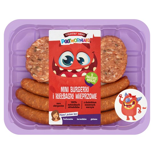 Country Menu Pootworniaki Mini burgerki i kiełbaski wieprzowe 250 g