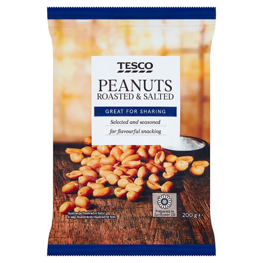 Tesco Orzeszki ziemne smażone solone 200 g