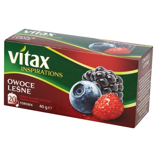 Vitax Inspirations Owoce leśne Herbata ziołowo-owocowa 40 g (20 torebek)