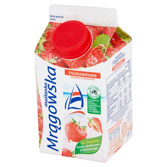 Mlekpol Maślanka Mrągowska truskawkowa 500 ml