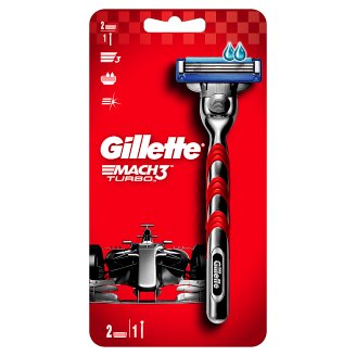 Gillette Mach3 Turbo Rączka maszynki do golenia + 2 ostrza wymienne