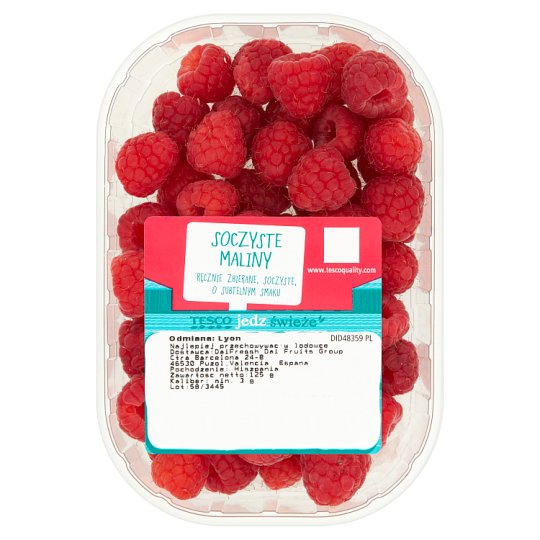 Tesco Soczyste maliny 125 g