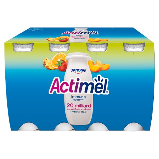 Danone Actimel Mleko fermentowane o smaku wieloowocowym 800 g (8 x 100 g)
