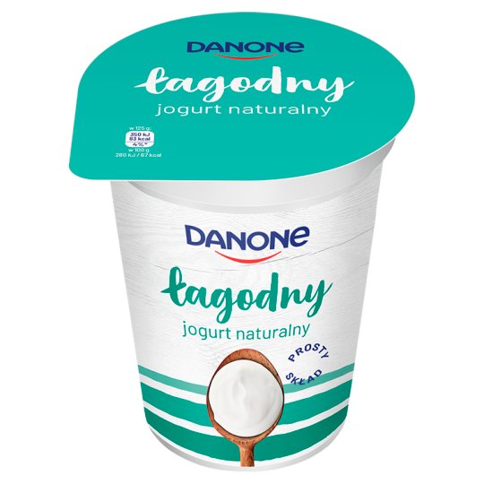 Danone Jogurt naturalny łagodny 370 g