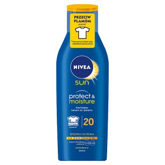 NIVEA Sun Protect & Moisture Nawilżający balsam do opalania SPF 20 200 ml
