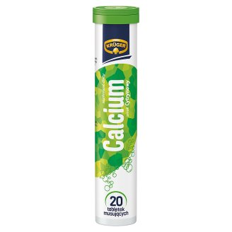 Krüger Calcium Tabletki musujące o smaku cytrynowym 84 g (20 sztuk)