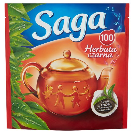 Saga Herbata czarna 140 g (100 torebek)