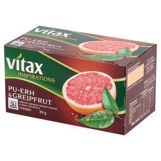 Vitax Inspirations Pu-Erh and Grejpfrut Herbata czerwona owocowa 39 g (30 torebek)