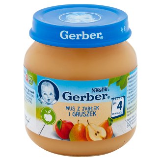 Gerber Mus z jabłek i gruszek po 4 miesiącu 125 g