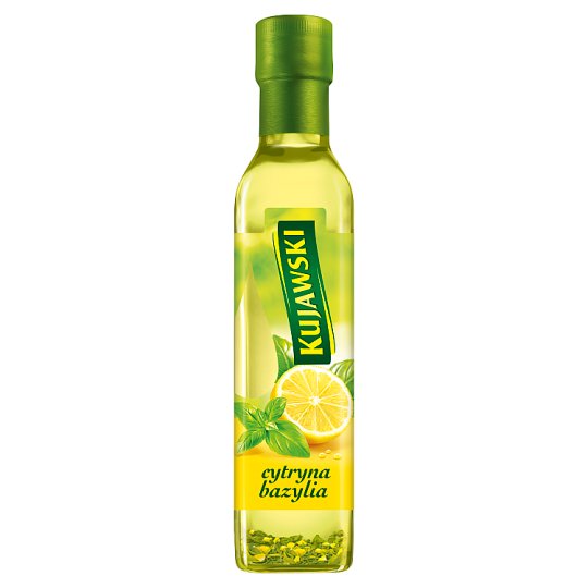Kujawski Olej rzepakowy z pierwszego tłoczenia z cytryną i bazylią 250 ml