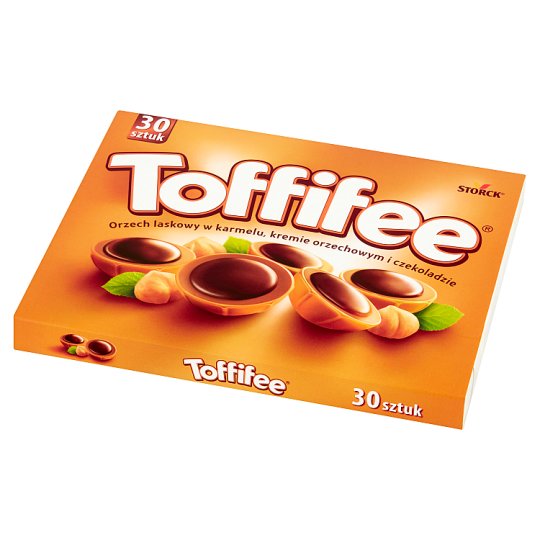 Toffifee Orzech laskowy w karmelu kremie orzechowym i czekoladzie 250 g (30 sztuk)