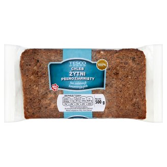 Tesco Chleb żytni pełnoziarnisty 500 g
