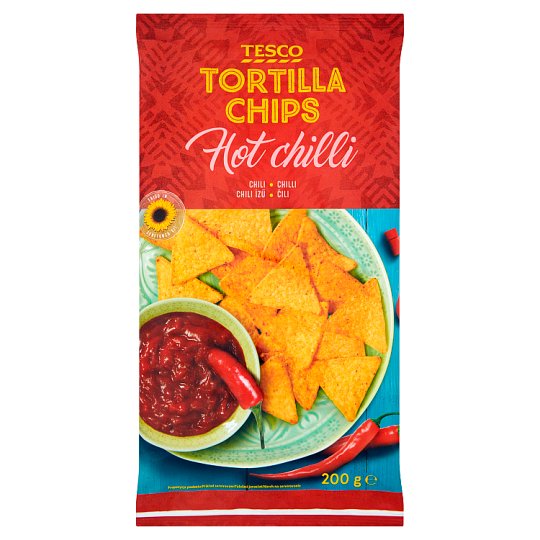 Tesco Tortilla Chipsy kukurydziane chilli 200 g