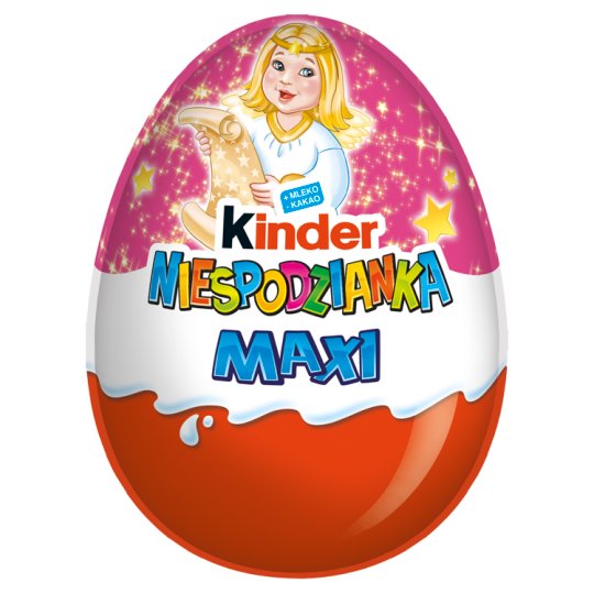 Kinder Niespodzianka Maxi Słodkie jajko z niespodzianką pokryte czekoladą mleczną 100 g