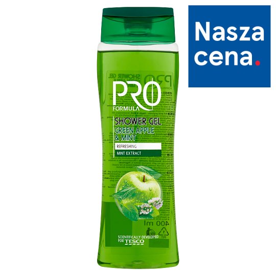 Tesco Pro Formula Żel pod prysznic Apple & Mint 400 ml