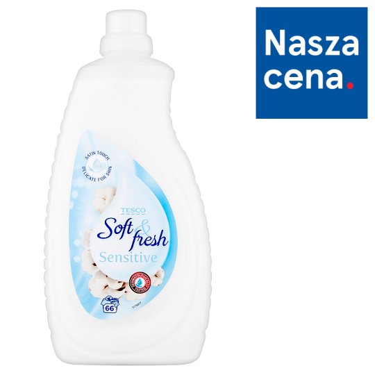 Tesco Soft & Fresh Sensitive Płyn do płukania tkanin 2 l (66 prań)