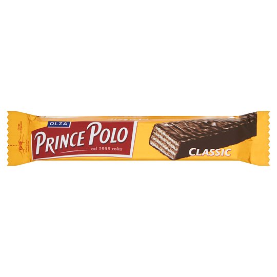 Olza Prince Polo Classic Kruchy wafelek z kremem kakaowym oblany czekoladą 17,5 g