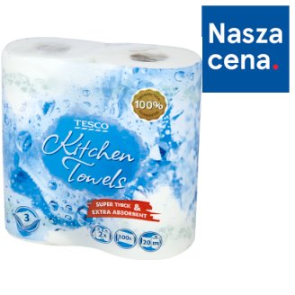 Tesco Ręczniki kuchenne 3 warstwowe 2 rolki