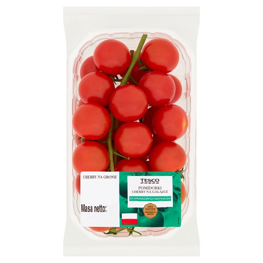 Tesco Pomidorki koktajlowe na gałązce 500 g