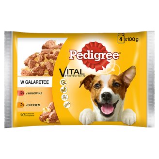 Pedigree Vital Protection w galaretce Karma pełnoporcjowa 400 g (4 saszetki)