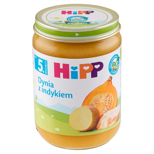 HiPP BIO Dynia z indykiem po 5. miesiącu 190 g