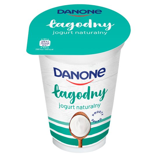 Danone Jogurt naturalny łagodny 165 g
