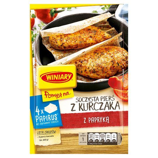 Winiary Pomysł na... Soczysta pierś z kurczaka z papryką 23,2 g