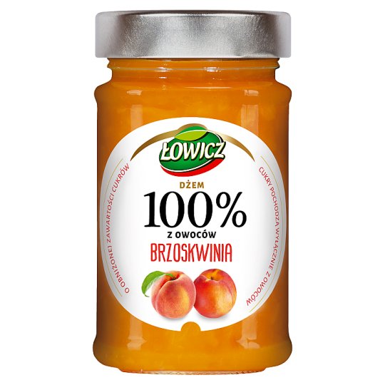 Łowicz Dżem 100% z owoców brzoskwinia 220 g