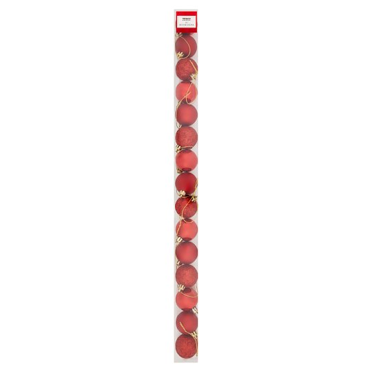 Tesco Bombka czerwona 40 mm 15 sztuk